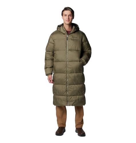 Columbia Men's Puffect Long Parka, Stone Green, Medium at Amazon
